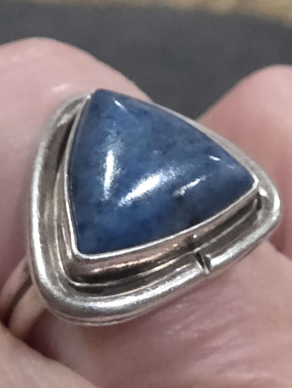 Size 9 Navajo Denim Lapis Ring
